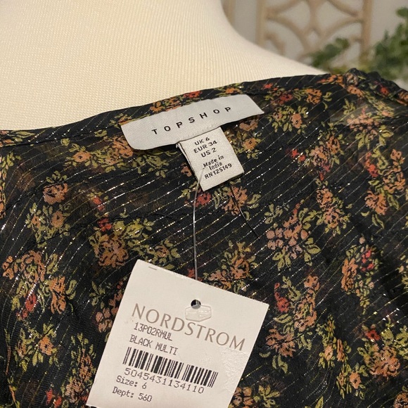 Topshop Sheer Ruffle Blouse - Picture 9 of 10